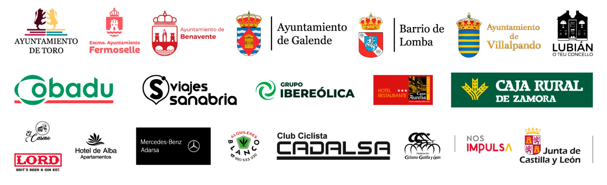 Patrocinadores y colaboradores de la Vuelta Ciclista a la Provincia de Zamora 2026